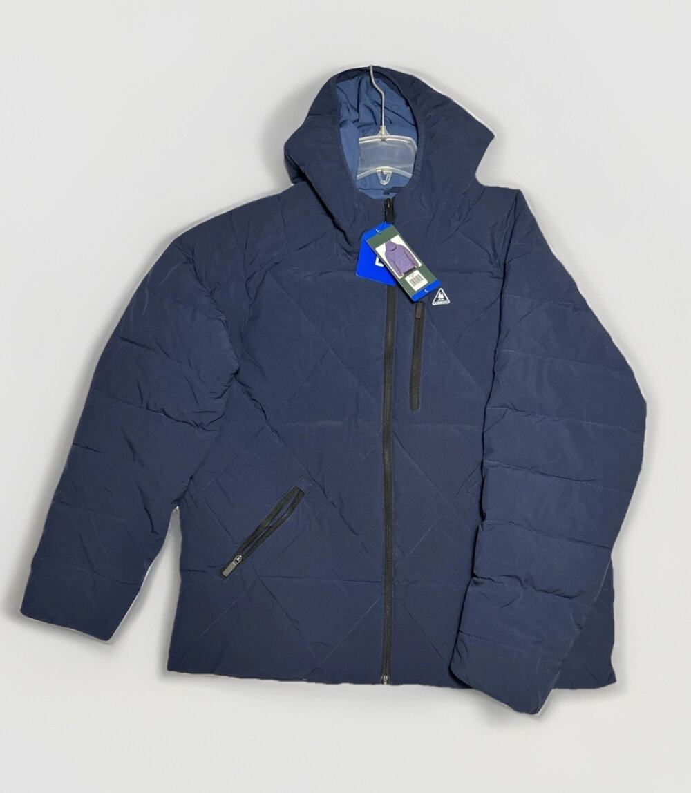 G.H. Bass & Co. Men's Hiking Glacier Puffer Quilted Hooded Jacket